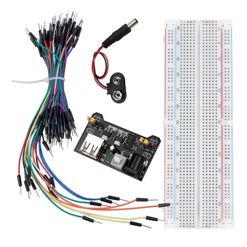 Kit Protoboard 830 + 65 Jumpers + Regulador Tensão + P4 9v