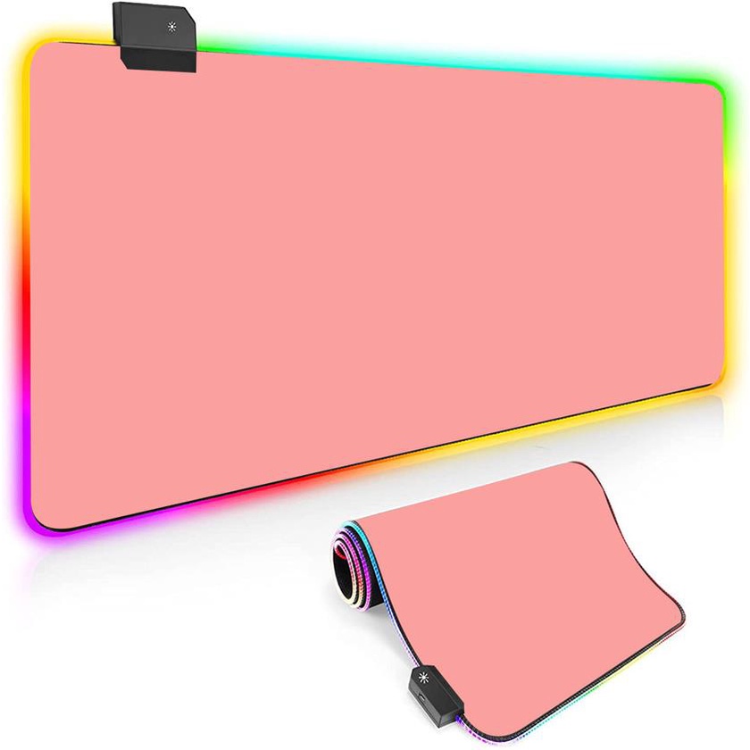 Mouse pad Rosa Gamer Led Rgb 7 Cores Grande 80 X 30cm Mp48