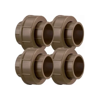 4x União Soldável 25mm (3/4'') Para Água Fria e Motobomba