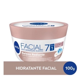Creme Hidratante Facial 7 em 1 Beleza Radiante Nivea 100g