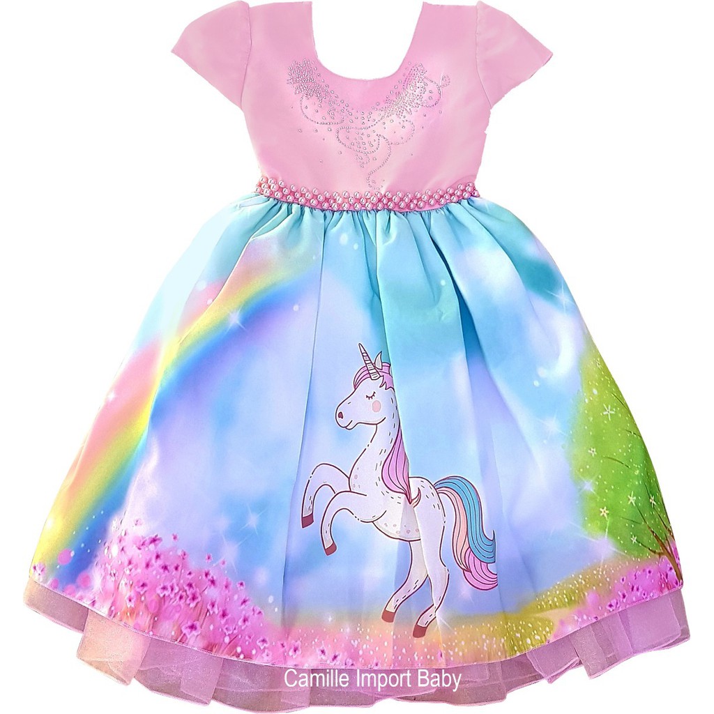 Vestido de unicórnio para sales aniversário