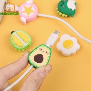 1pc Conjunto de linha de proteção de fone de ouvido protetor de cabo de dados de animal cartoon