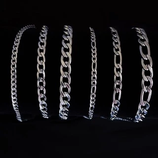 pulseira masculino de 3-5mm. Pulseira moderna de corrente de aço inoxidável