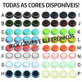 Par Grip Silicone Analógico Controle Ps4 / Ps5 / Xbox 360 / Xbox One / Series / Nintendo Switch Pro Capa Botão Analógico