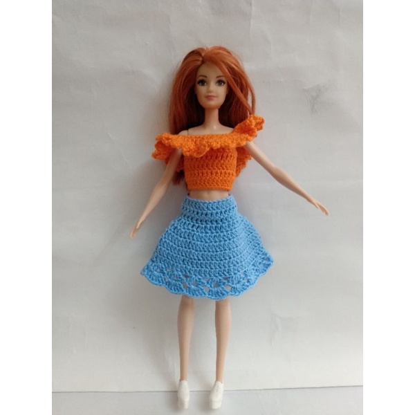 Crochê da Lai - Roupa de Barbie em crochê Conjunto