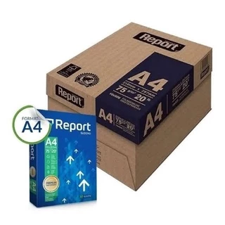 Papel Sulfite A4 Report 5 resmas 2500 folhas 75g cada resma c/500folhas