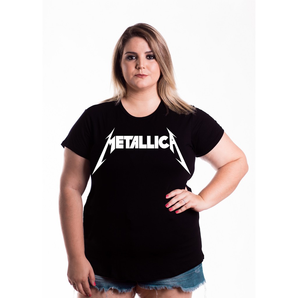 Camisetão Blusão Rock Star Moda Plus Size Feminina Roqueira