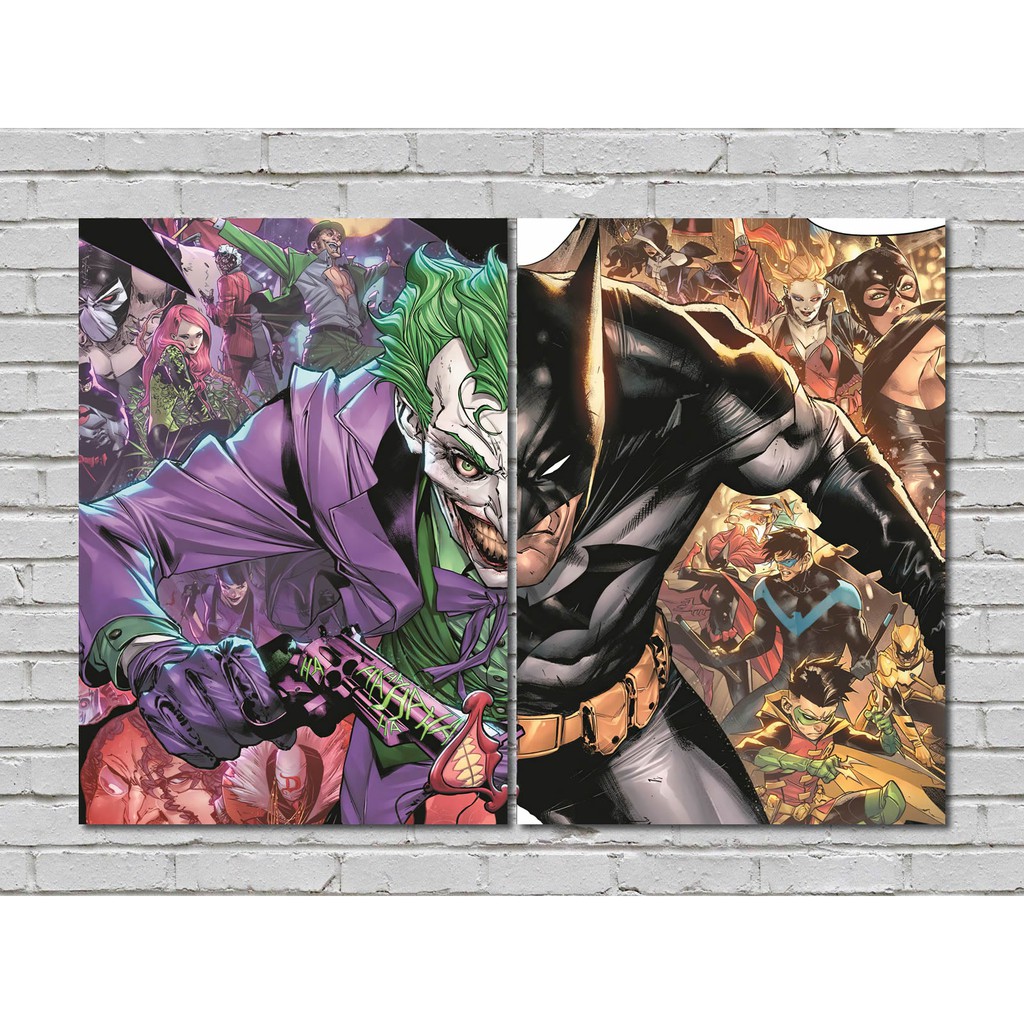 Quadro Decorativo emoldurado Poste Batman Que Ri Coringa Dc Comics em  Promoção na Americanas