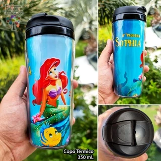 Copo Térmico Disney Princesas Personalizado (com seu nome)