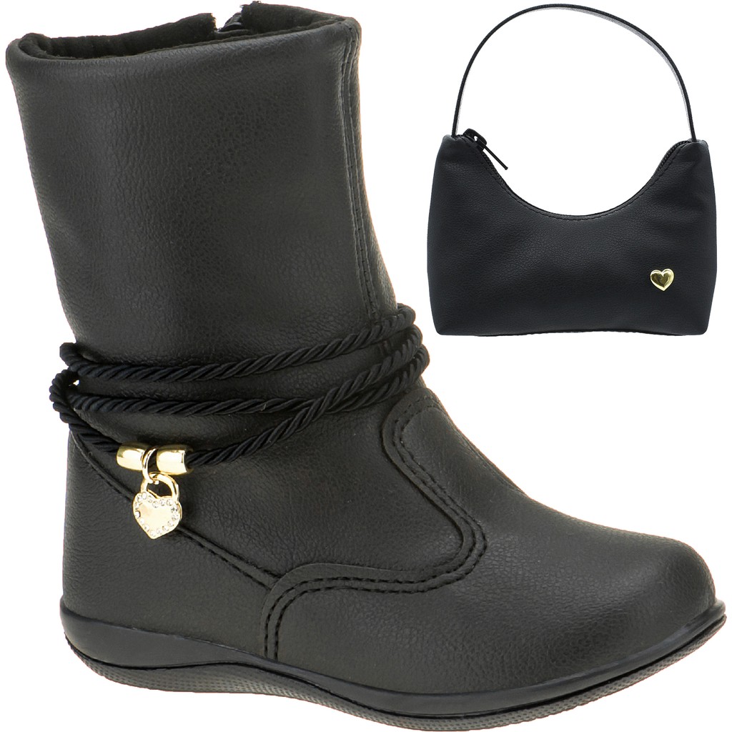 Bota Infantil Menina Feminino Bota Botinha Coturno Infantil Menina