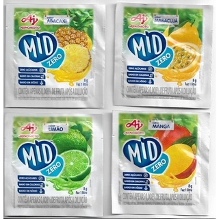 15x Unidades Ajinomoto Mid Zero Suco em Pó. Escolha!