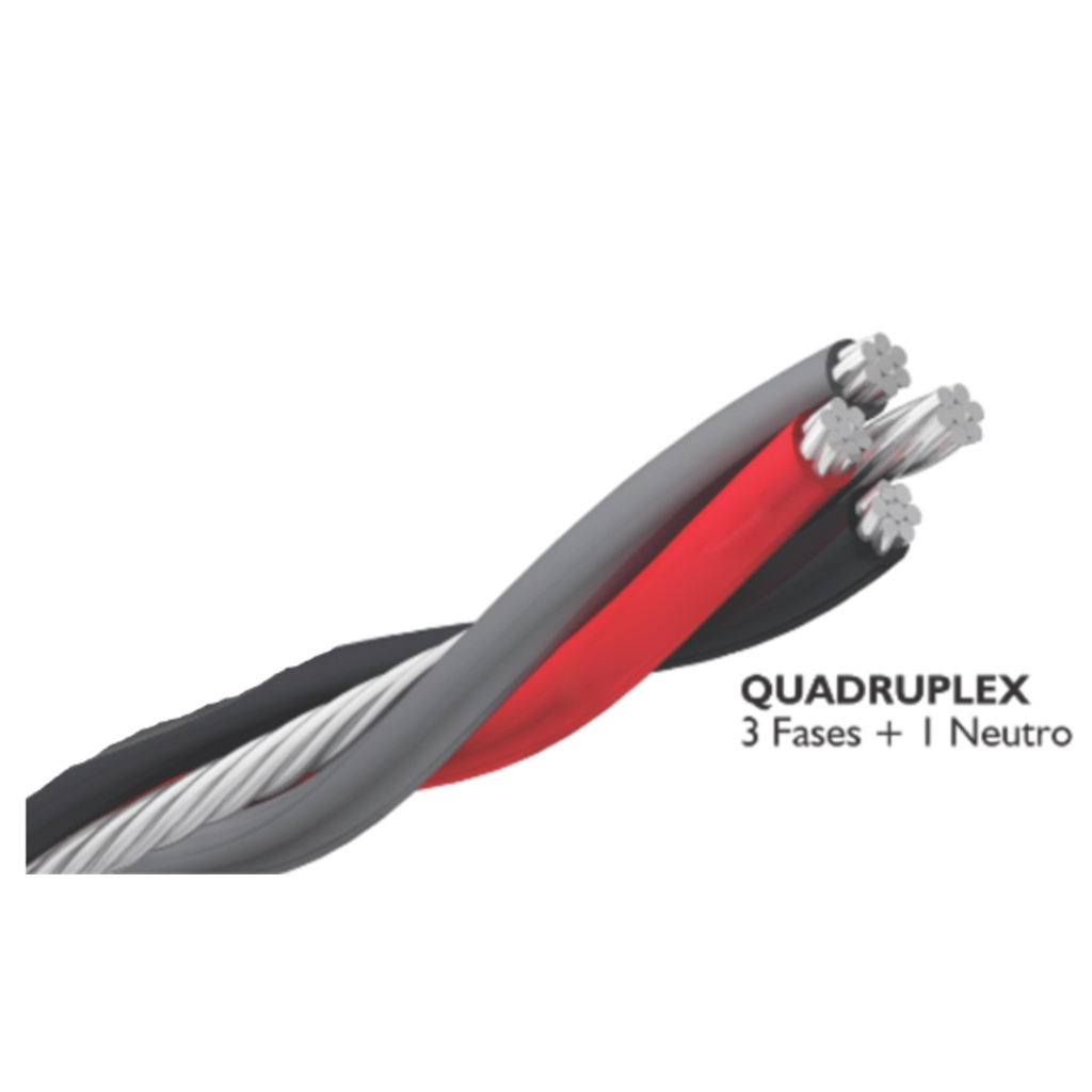Fio Cabo Quadruplex 16mm Alumínio rolo com 80 metros sendo 3 Fases ...