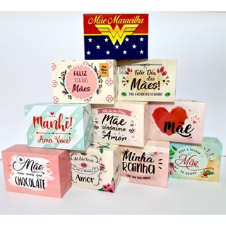 10 Caixa Caixinhas Dia das mães para 6 doces, trufas ou presentes. em Oferta na Shopee