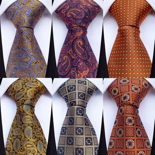 Moda Masculina Gravatas 8CM Jacquard Woven Flower Paisley Polka Dot Festa De Casamento De Pescoço
