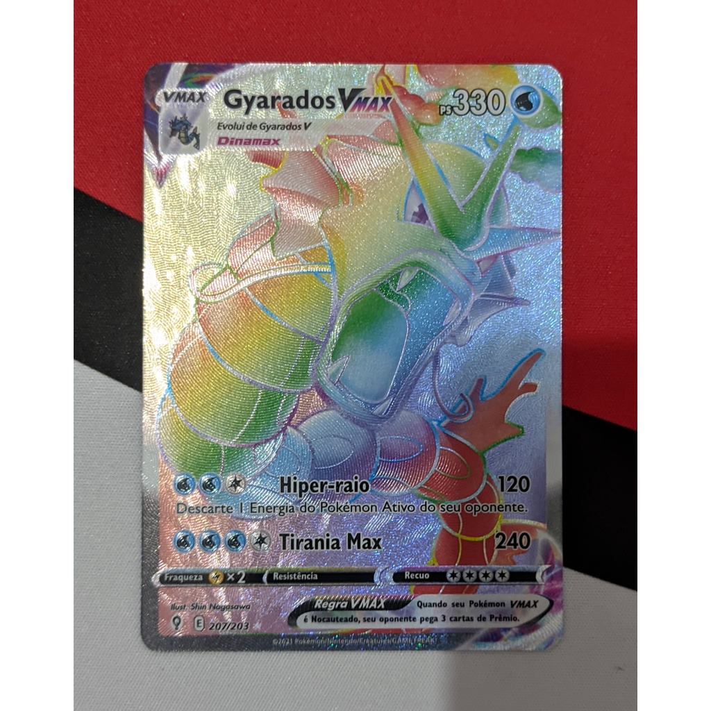 Carta Pokemon Gyarados VMAX Português 029/203 Card Original Copag