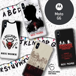 Capa Capinha Personalizada com Nome - Motorola Moto G6 - Stranger Things Hawkins