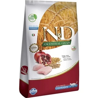 Ração Farmina N&D Ancestral Grain Frango Gatos Adultos Castrados 7,5kg