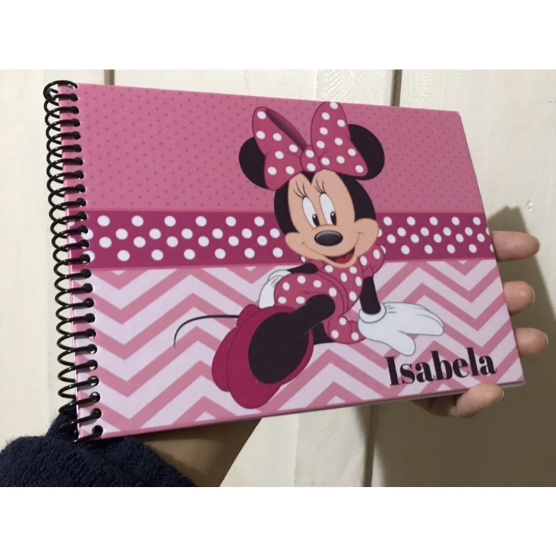 Caderno de desenho pequeno, capa dura, Minnie (14.85x21cm), com 50 ...
