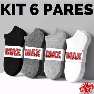 Kit 6 a 3 pares de meia soquete invisível 100%algodão