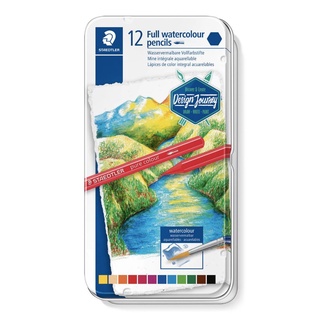 Lápis de Cor Full Aquarela STAEDTLER Estojo Metálico c/ 12 Cores