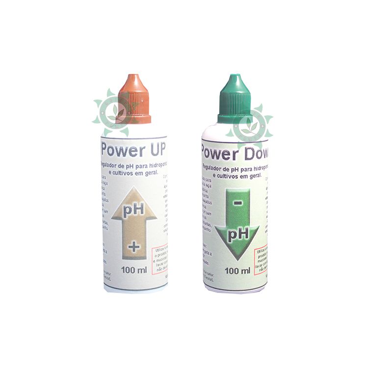 Kit Regulador De Ph (power Up + Power Down) - 100ml Cultivo Indoor Grow Led Estufa Aquário Piscina