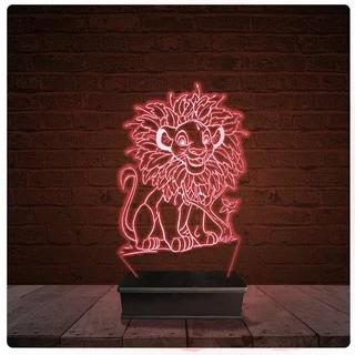 Abajur Luminária Acrílico Led - Rei Leão Simba 01