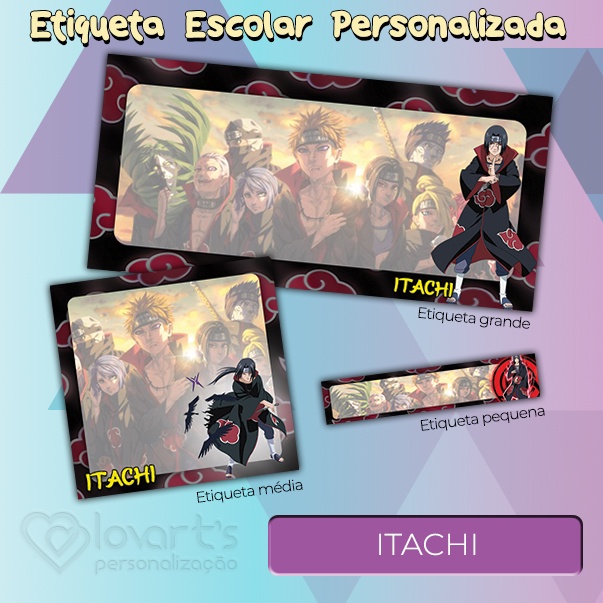 Etiqueta Escolar Personalizada - Naruto