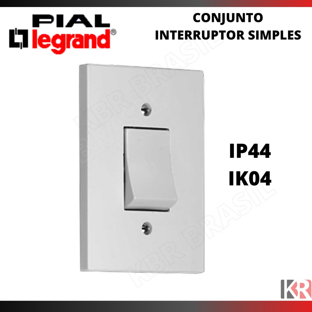conjunto interruptor simples AQUATIC IP44 - PIAL LEGRAND | Shopee Brasil