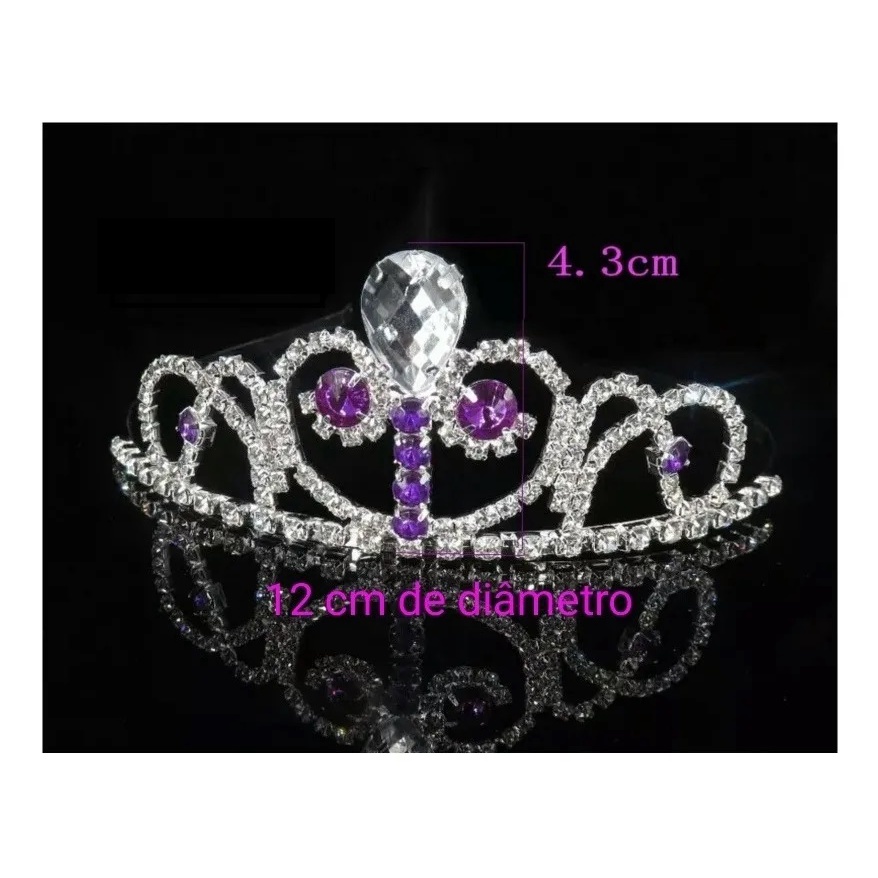 coroa tiara princesa Sofia disney com strass super brilhante lilas roxo ...