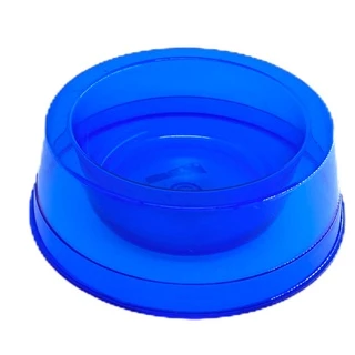 Comedouro Pet Toys Simples Azul Transparente para Cães e Gatos