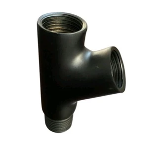 Adaptador Junção Conexão Y De 1/2 Preto Fosco Para Ducha Higiênica Torneira Filtro