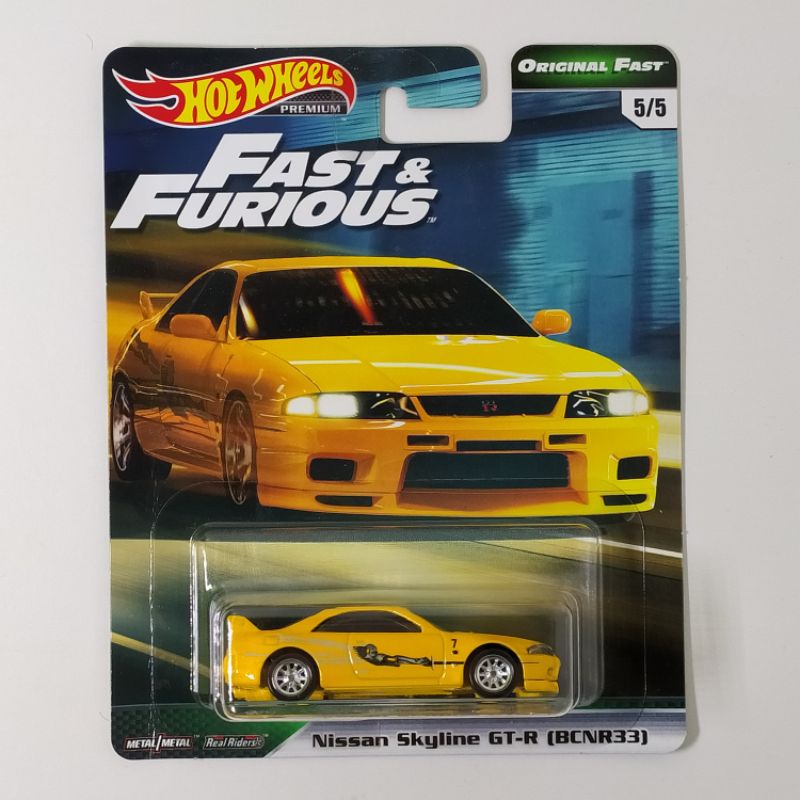 Hot Wheels Premium Nissan Skyline GT-R (BCNR33) R33 Velozes E Furiosos -  Fast And Furious - Primeira Edição