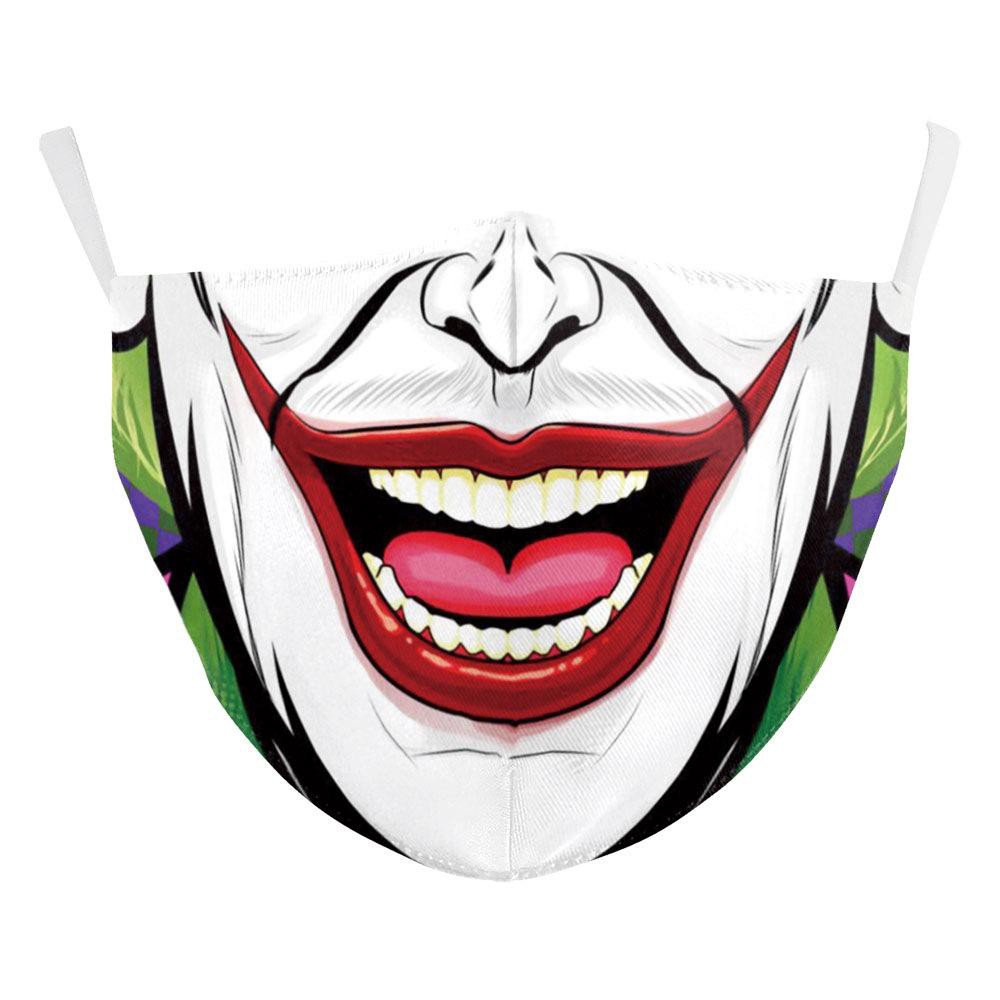 Kit 3 Máscaras Personalizadas Desenhos Boca Coringa Tactel