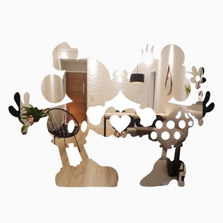 Acrilico Espelhado Decorativo Amor Mickey Minnie Decoração
