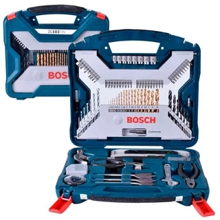 Estojo Kit Jogo de Ferramentas com 103 Peças X-Line X103TiN Bosch