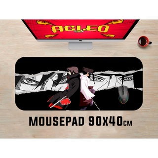 Mouse Pad Gamer Naruto Akatsuki Itachi Sasuke Kakashi Extra Grande 90x40cm Borda Costurada