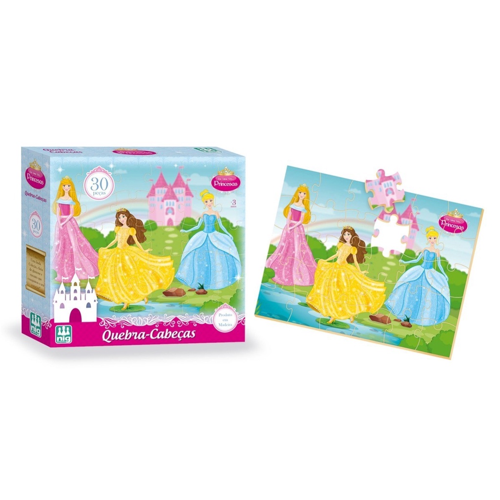Jogo Quebra Cabeça Infantil Princesa Meninas 150 Peças Premium