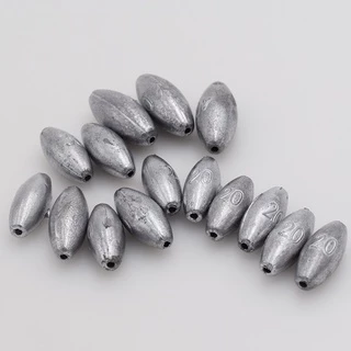 16g/20g/30g/40g/50g/60g/70g/90g Acessórios De Chumbo De Pesca Em Forma De Azeitona Afundamento De Corda Oco Afundador De Isca No Mar