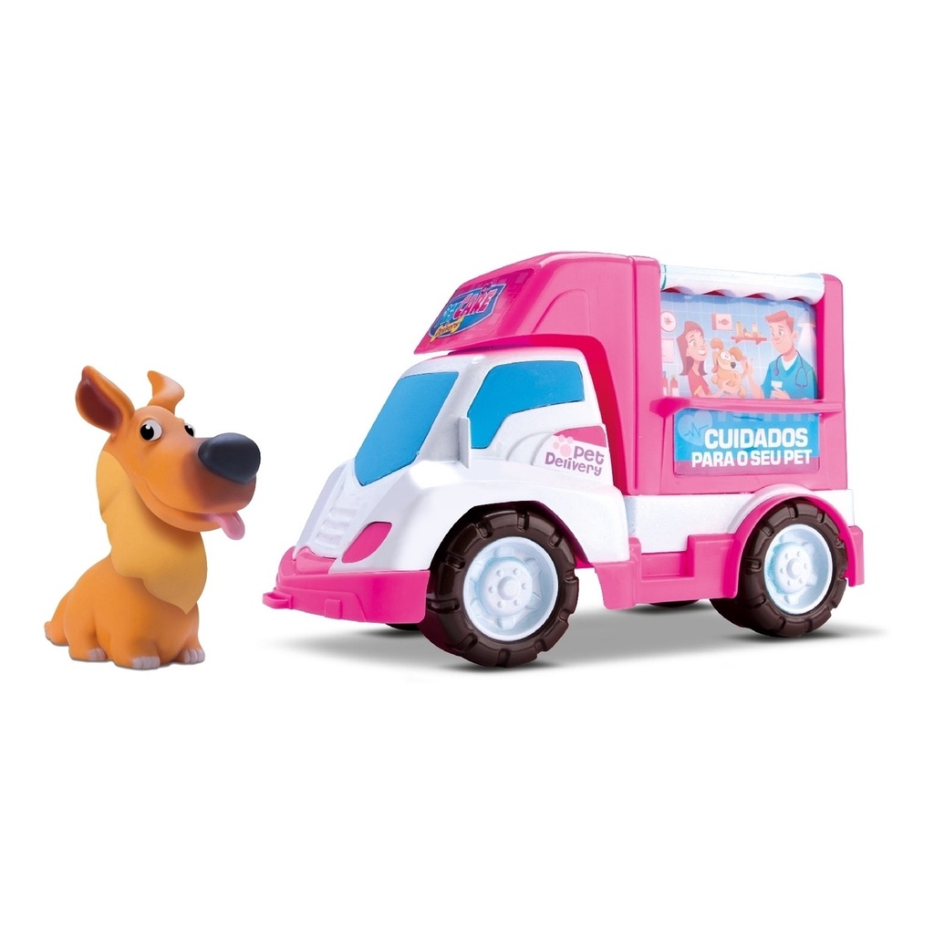 Carrinho Pet Shop C Cachorro Pet Care Delivery Samba Toys