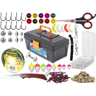 Kit Para Pesca Pronto c/ 1 Caixa + 1 Estojo + Acessórios (Ref. 105)