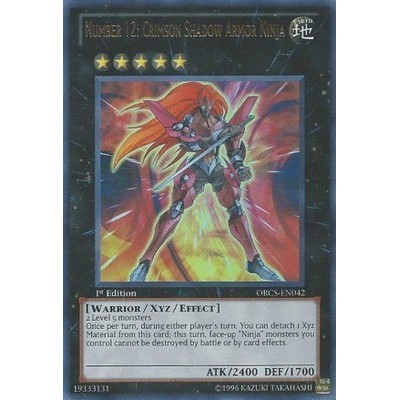 Yugioh Number 12: Crimson Shadow Armor Ninja - Orcs-en042 | Shopee