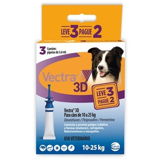 Vectra 3D Antipulga Cães 10 A 25kg Combo Leve 3 Pague 2