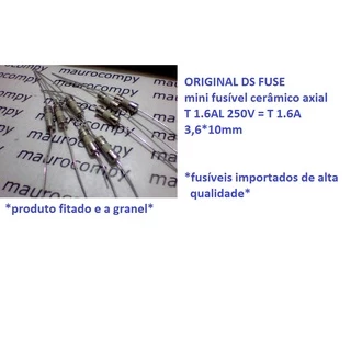 5 PÇS MINI FUSÍVEL CERÂMICO AXIAL T 1,6A 250V T1,6A 3,6*10MM 1.6A