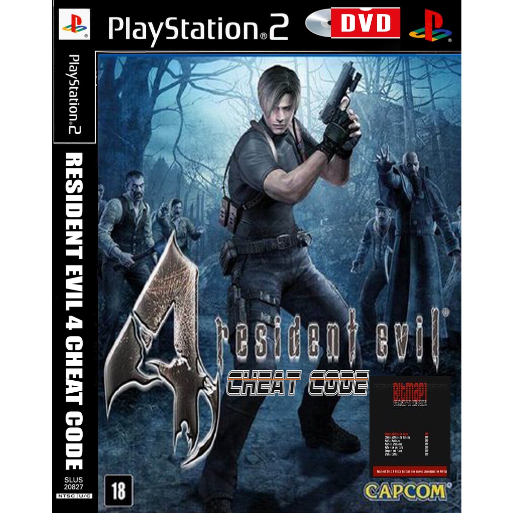 Jogo Ps2 DVD Resident Evil 4 Cheat Edition com tudo no infinito