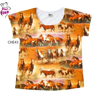 Camiseta Feminina Country T-shirt cavalos CHE43