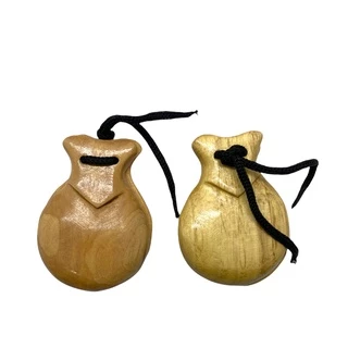 Par De Castanholas De Madeira Instrumento Promoção