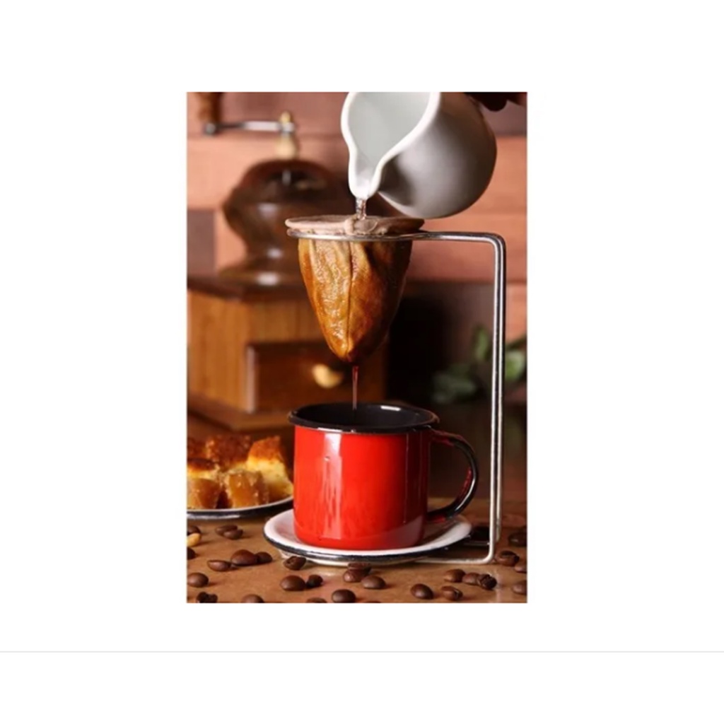 Mini Coador Café Individual Para Mesa E Camping Aço Cromado 6,5cm ...