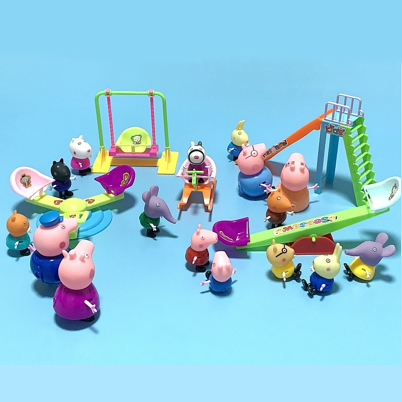 Peppa pig slide hot sale and swing set