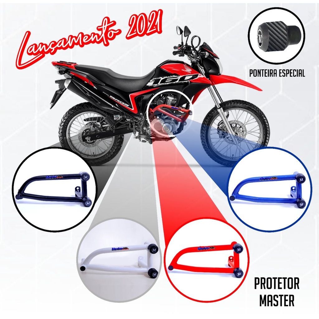 Protetor de Motor e Carenagem Mata Cachorro Bros 150 Branco Stunt Master