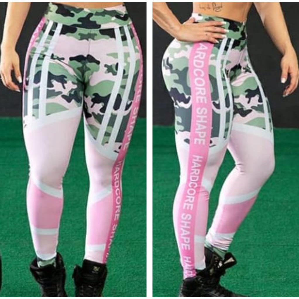 Legging store camuflada rosa